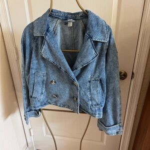 H&M Short Denim Trench Coat